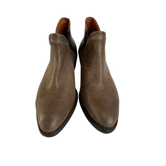 KANNA Booties Ankle Boots Brown Leather Zip Womens SIze 6.5 / 37 Made in Spain - Picture 2 of 7